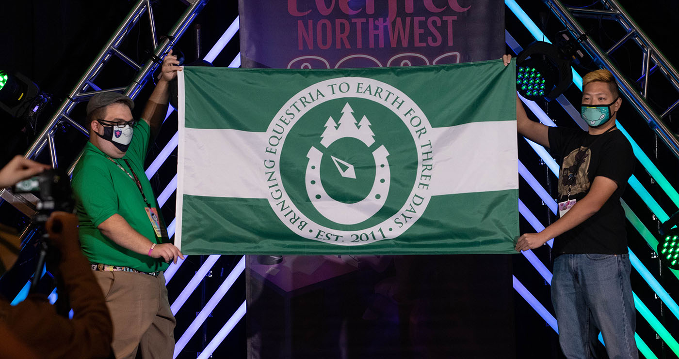 The Everfree Northwest flag.